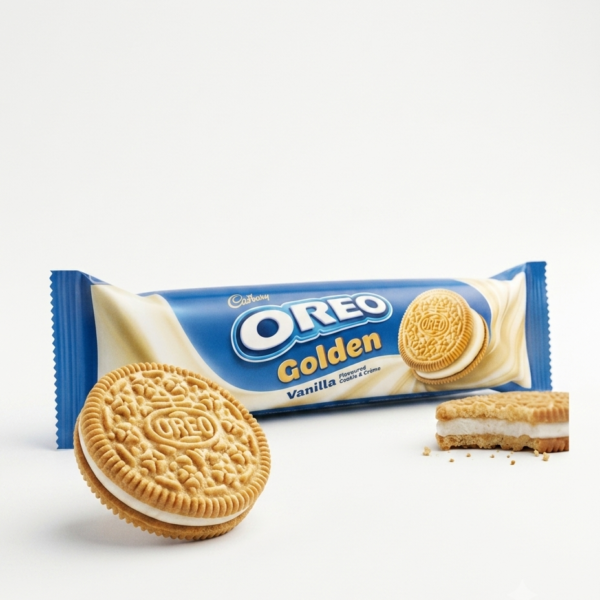 Oreo Golden Vanilla Sandwich Cream Biscuits